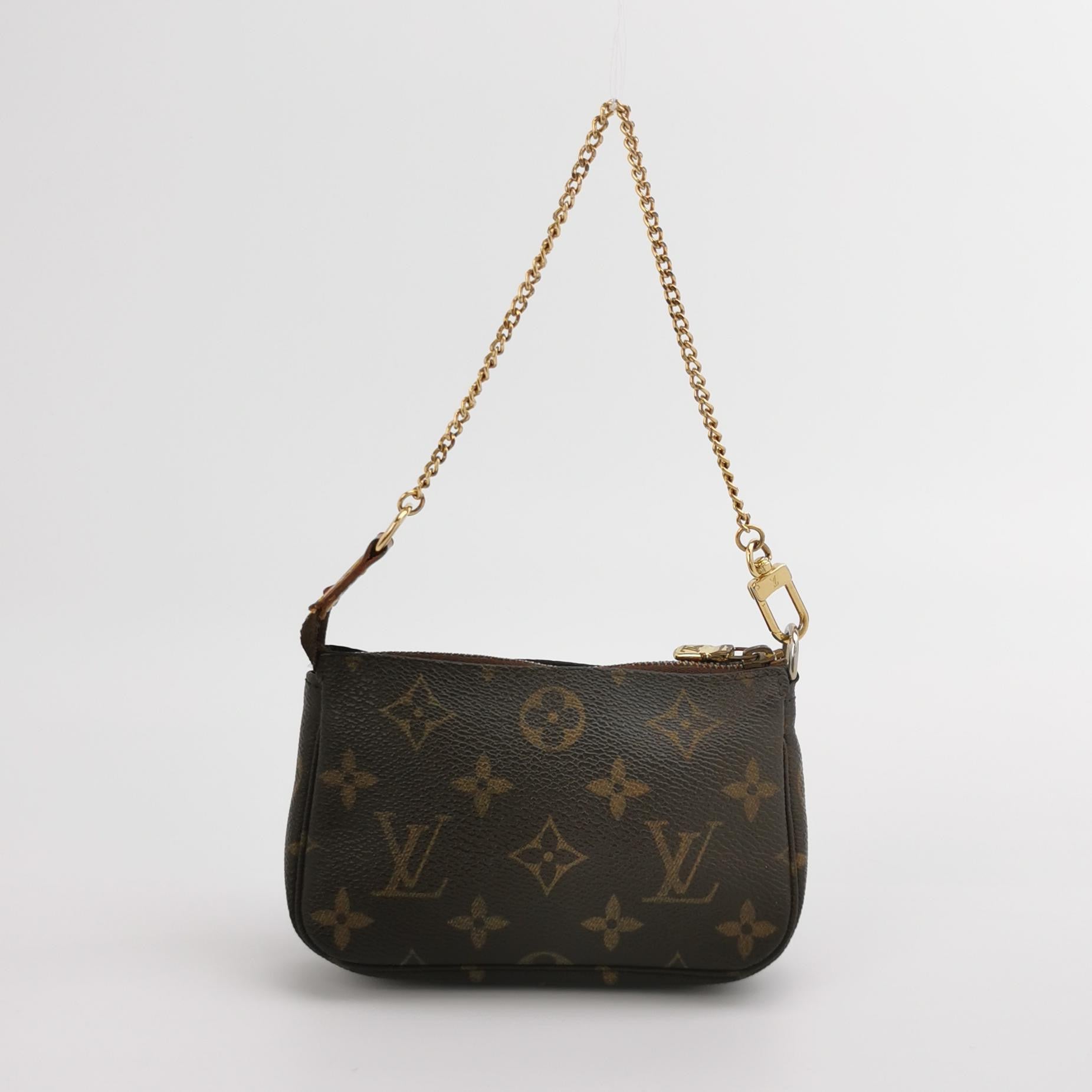 Louis Vuitton（LV）Accessories Mini Vegetable Tanned Leather Monogram Print Mahjong Bag Handbag