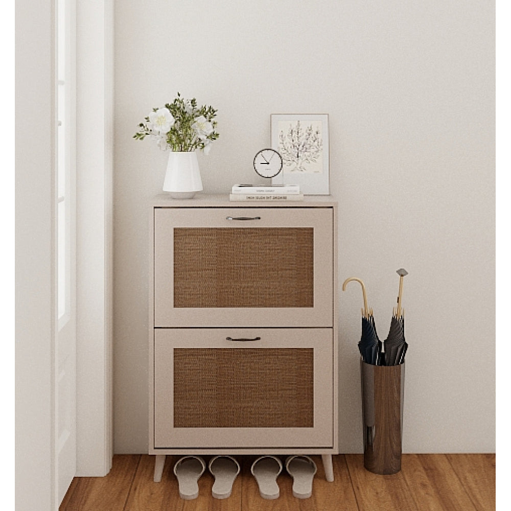 2-Tier Shoe Rack for Entryway - Stable and Spacious Shoe Storage Organizer, Easy Access Design, Holds Up to 12 Pairs