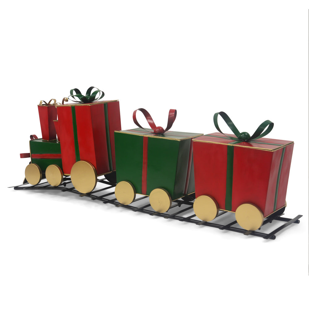 Cheerful Santa Claus Holding Tree and Waving