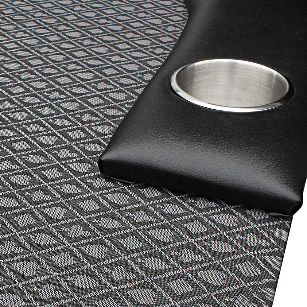95 inches Poker Table Model 18755 Black with Cup Holders and Chips Tray