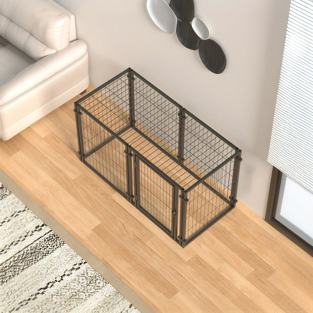 47.2" Dog Crate for Small Medium Large Dogs, Puppy Dog Playpen for Yard Indoor Outdoor Use, Pet Dog Cage Kennel (47.2"L x 23.6"W x 23.6"H)