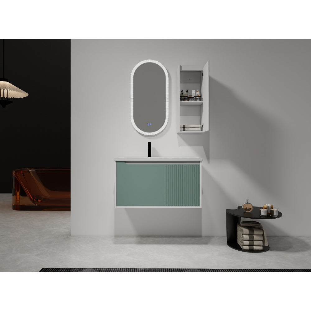12" Bathroom Side Cabinet,Soft Close Doors,Float Mounting Design,(KD-Packing)
