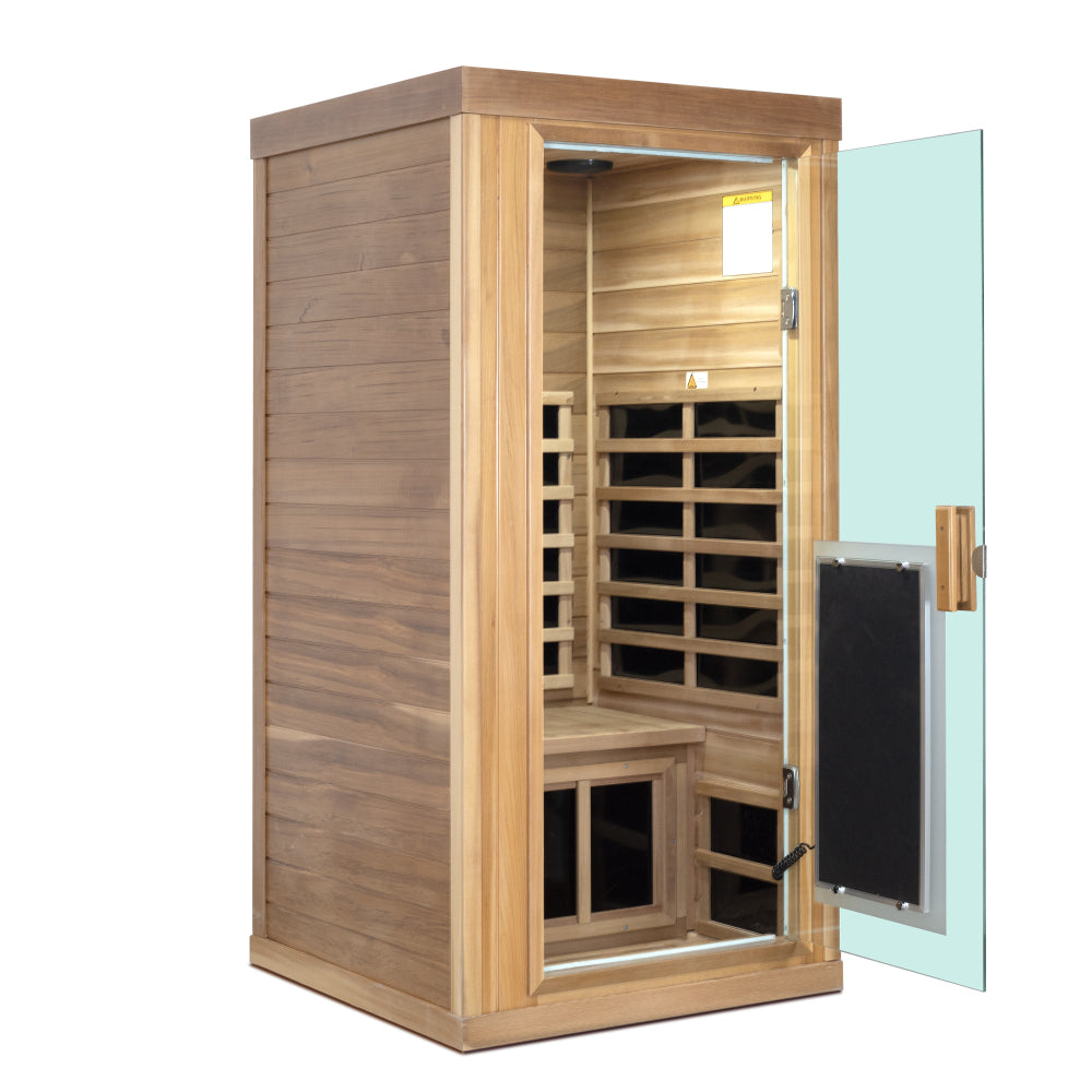One person Far infrared red cedar standard indoor sauna room