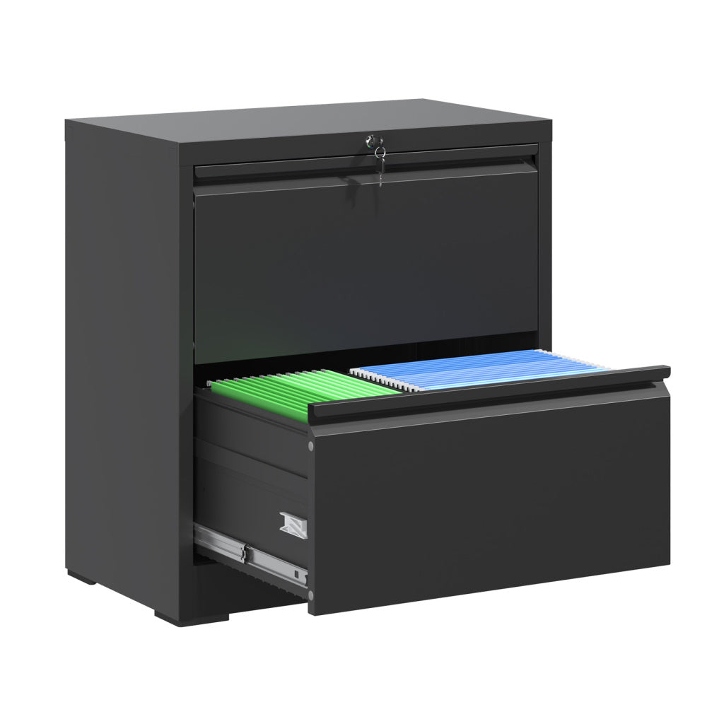 3 Drawer Metal Vertical File Cabinet with Lock and Card Slot Office Home Vertical File Cabinet for A4 Legal/Letter Size Narrow File Cabinet Locked,Assembly Required (Black)