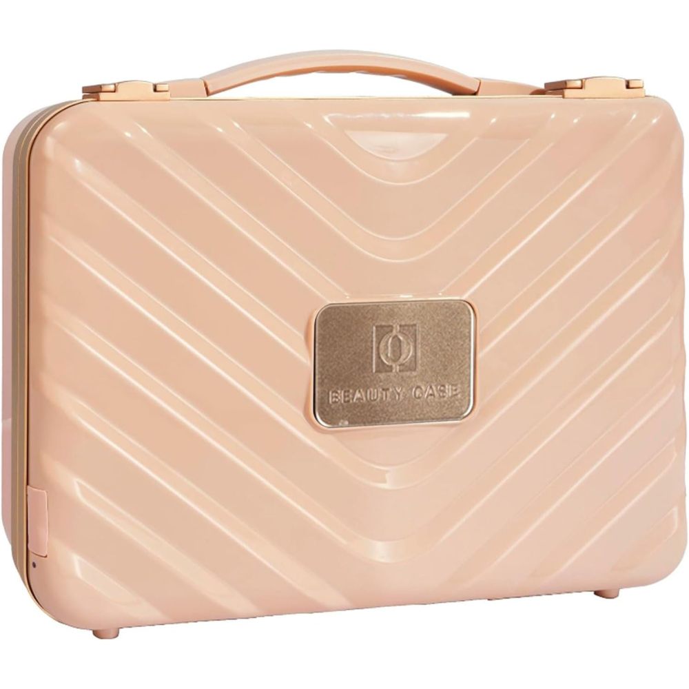 Makeup Case with LED Lighted Mirror Travel Makeup Train Case Cosmetic Organizer for Girls Makeup Artist, Makeup Tools, Hairstylist Travel Pink