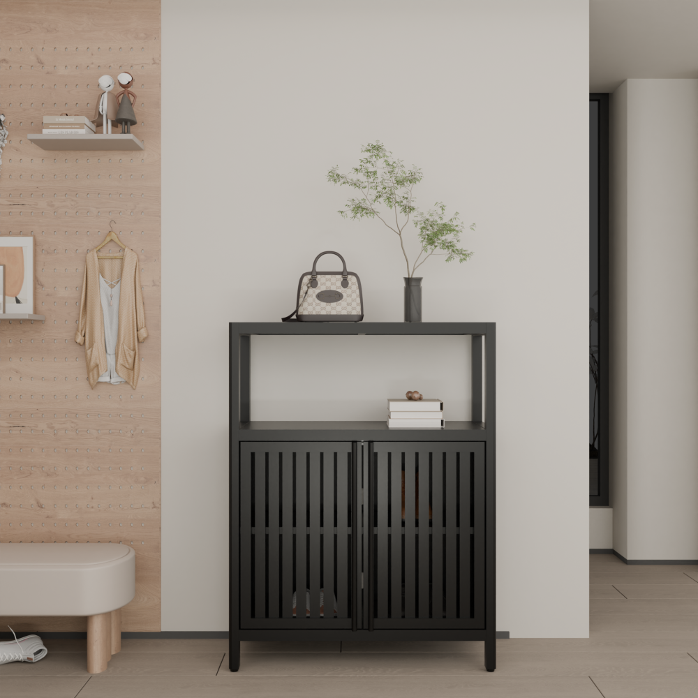 White Large Capacity Bamboo Storage Cabinet Furniture for Bathroom Living Room Bathroom Bamboo Storage Cabinet With Shelves