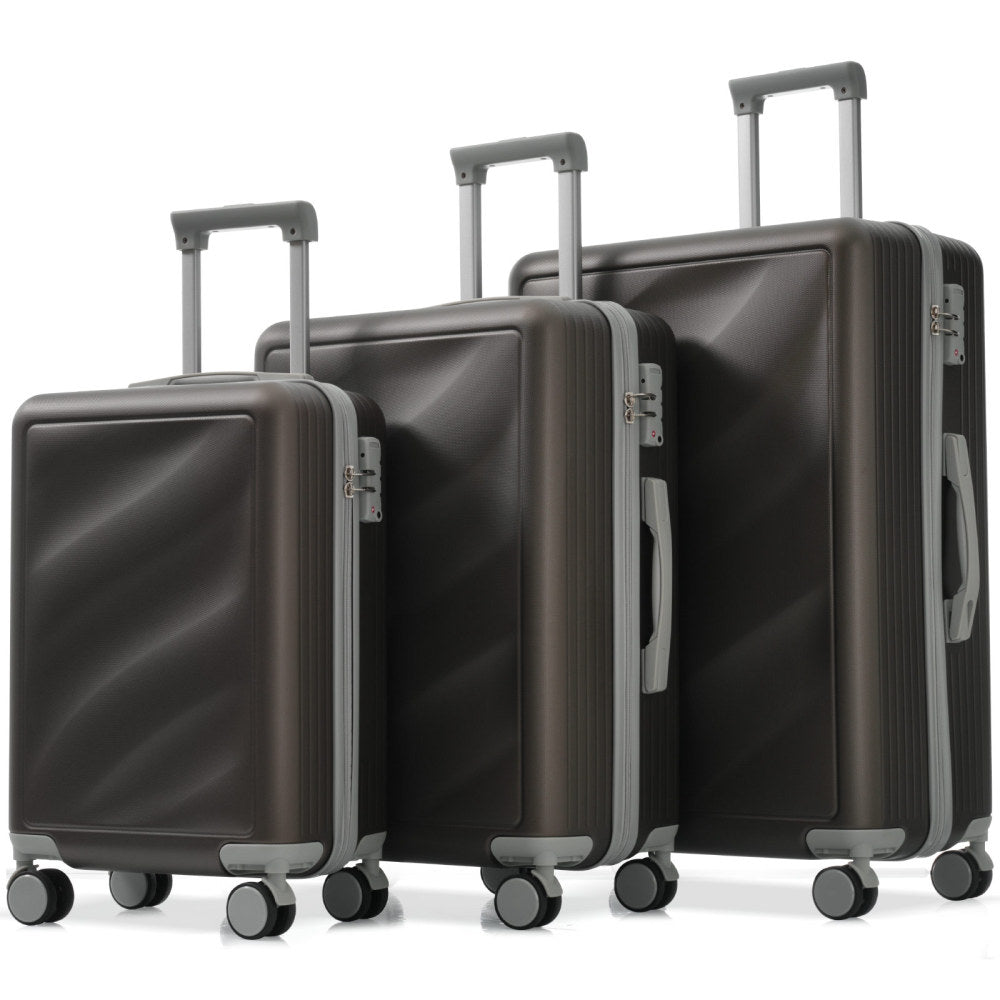 Luggage Set 3 Piece, Lightweight Durable ABS Suitcases with Spinner Wheels and TSA Lock, Carry-on & Checked Travel Luggage (20"/24"/28")