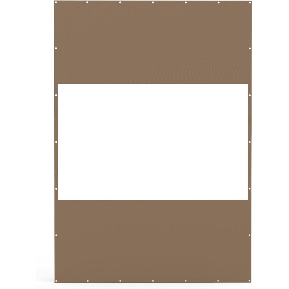 Heavy Duty Outdoor Clear Panel Curtain, 18 oz Waterproof PVC Polyester Curtain, Weather Resistant & Tearproof for Patios, Gazebos, Pergolas, Privacy Screen (10'H x 7'W, Gray)