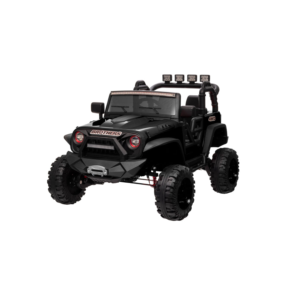 24V 9Ah Ride on Toy for Big Kids, 2-Seater Powered Ride-on Truck Car with Remote,black