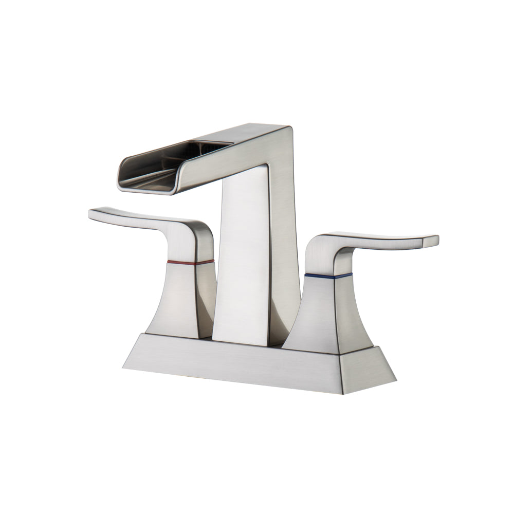 Widespread Bathroom Sink Faucet Brushed Nickel