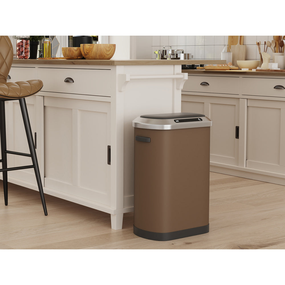 50L Smart automatic Trash Cans -  Full Intelligent Sensor  - BROWN