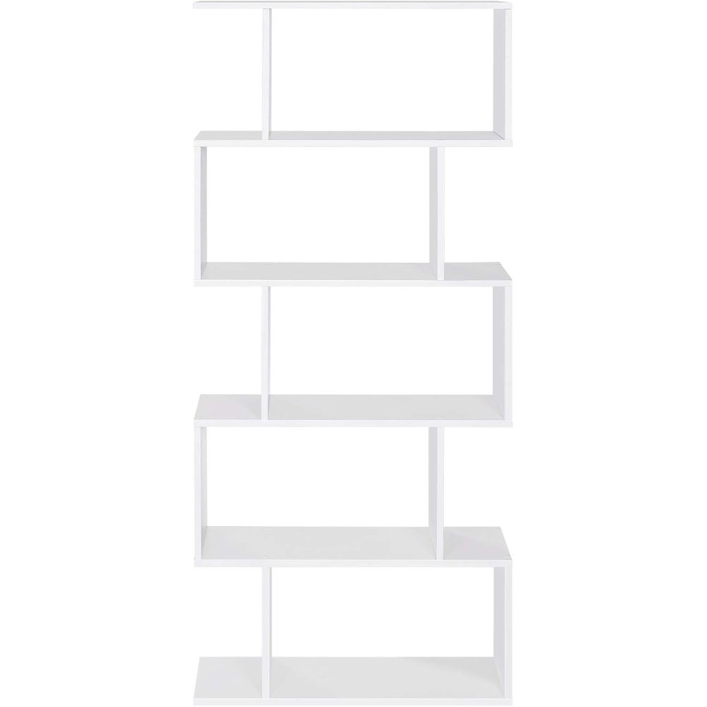 Five layer simple household white bookshelf