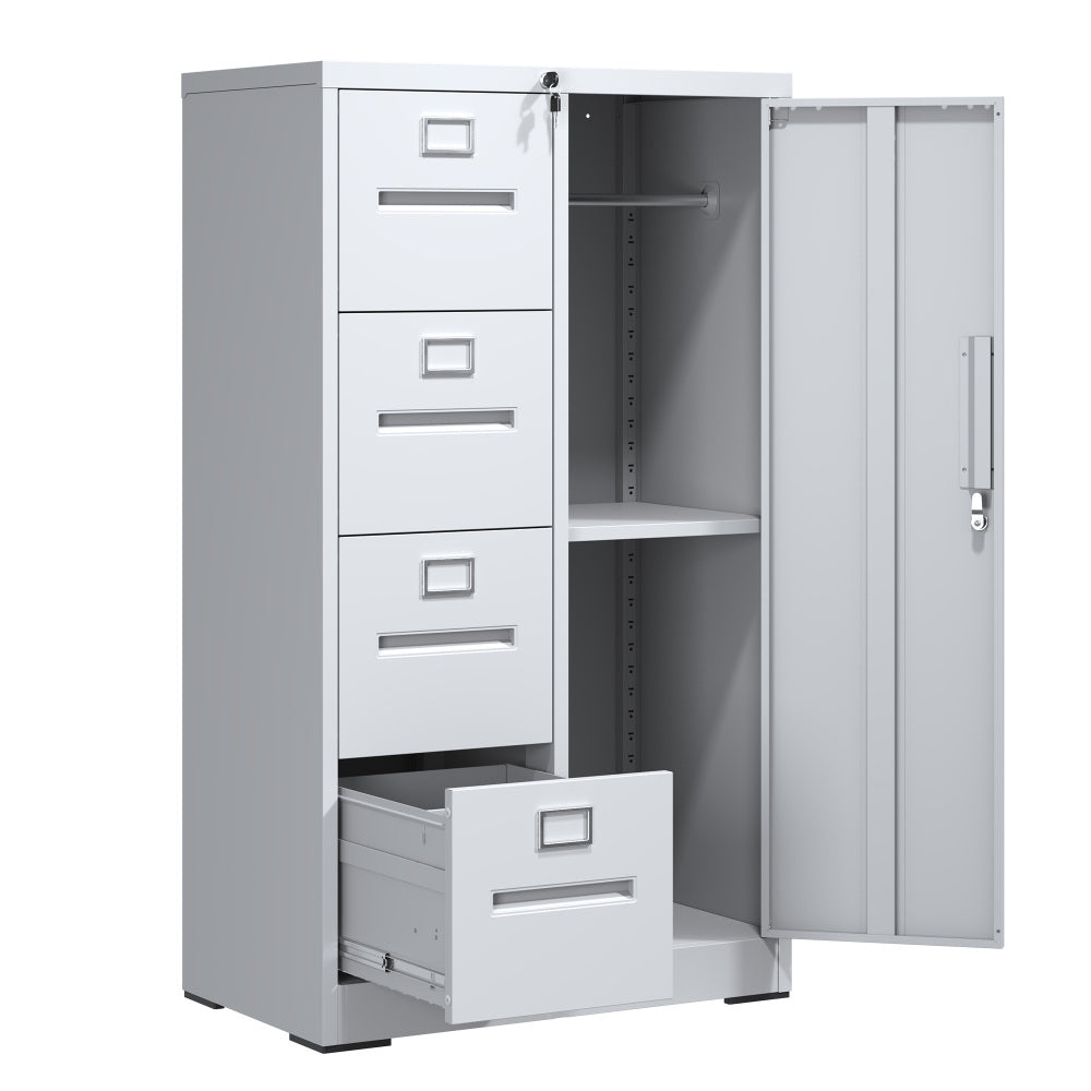 3 Drawer Metal Vertical File Cabinet with Lock and Card Slot Office Home Vertical File Cabinet for A4 Legal/Letter Size Narrow File Cabinet Locked,Assembly Required (Black)