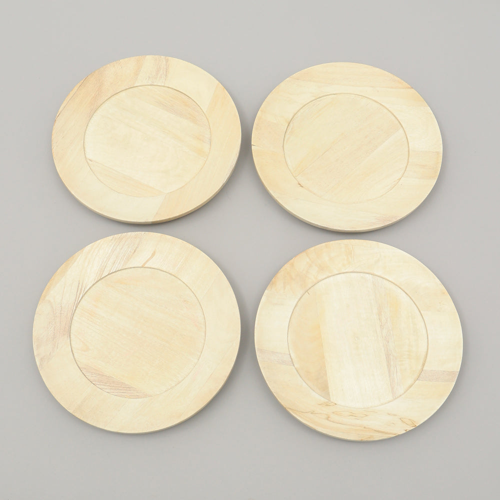 Handcrafted 13" Wood Charger Plate Wooden Dinning Placemat Artisan Wood Tableware