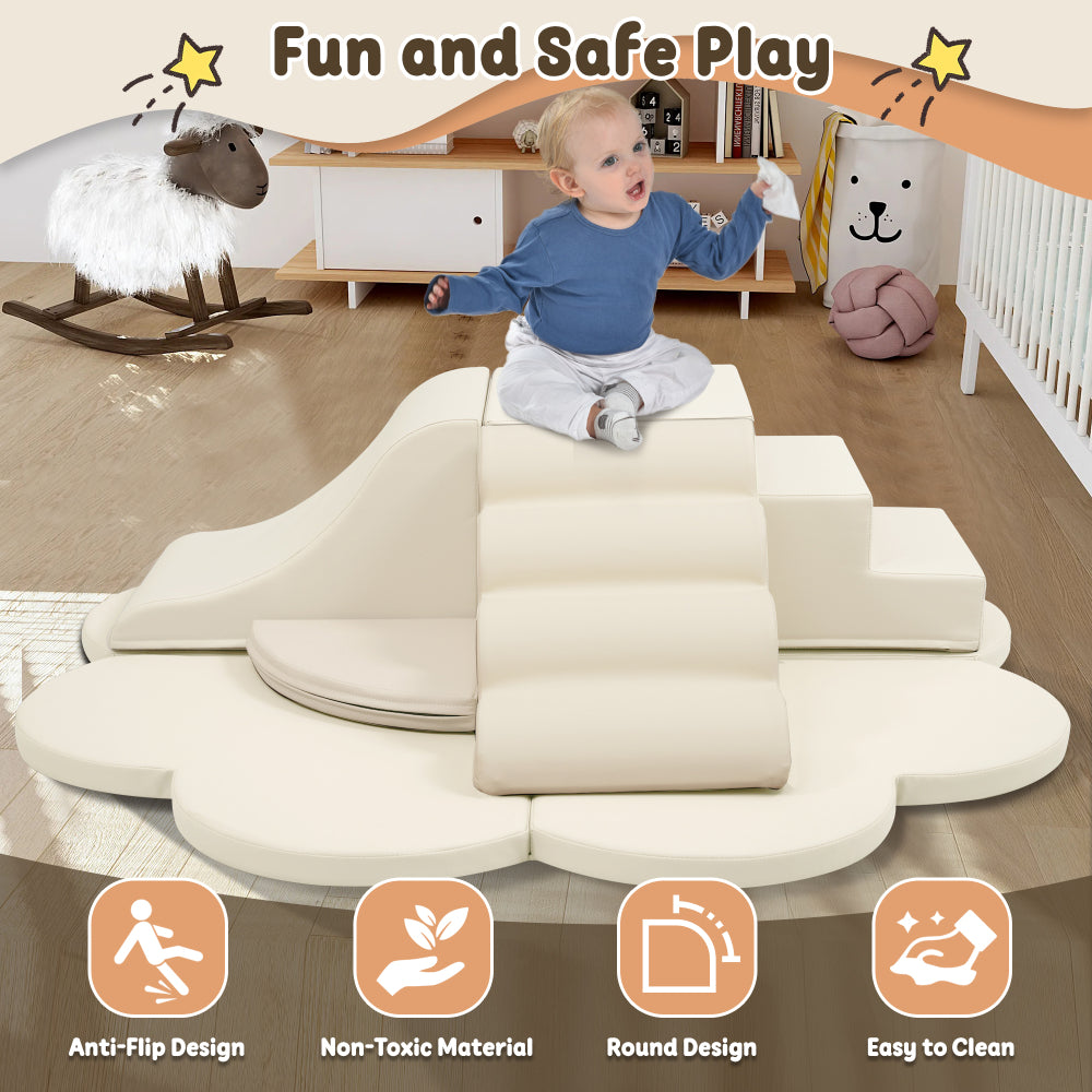 Soft Foam Block Play Structures Climbers for Child Development, 6-Piece Baby Foam Climbing Foam, Climbing Crawling Toys Soft Foam Blocks Activity Play Set
