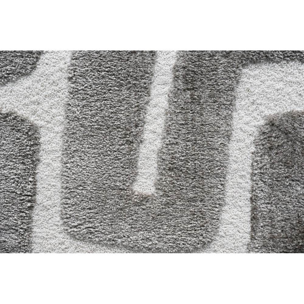 Luna Meara Gray and Ivory Recycled Polyester Area Rug