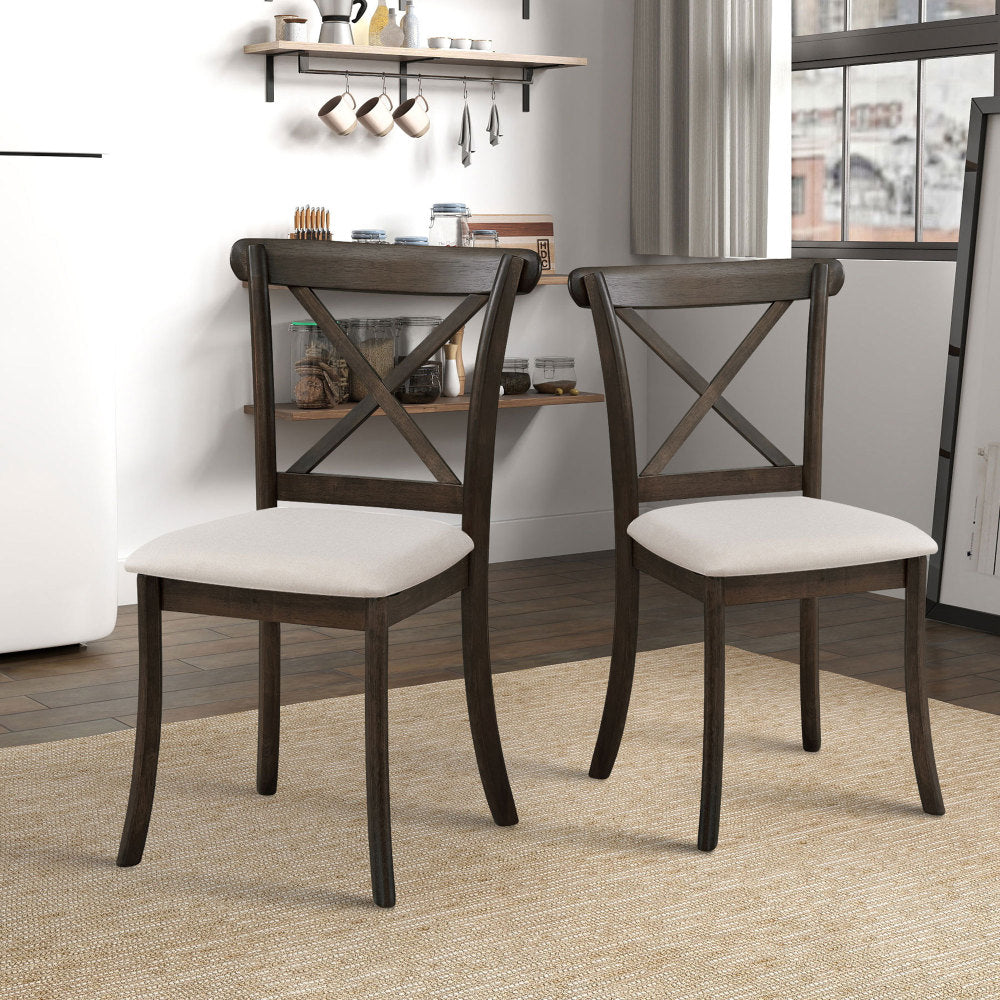 47.24''Round Rubber Wood Dining Table for 4-6 with Wooden Trestle Pedestal Base,Modern Kitchen Wooden Table Dinner Table for Dining Room, Living Room,Oak(1Table)