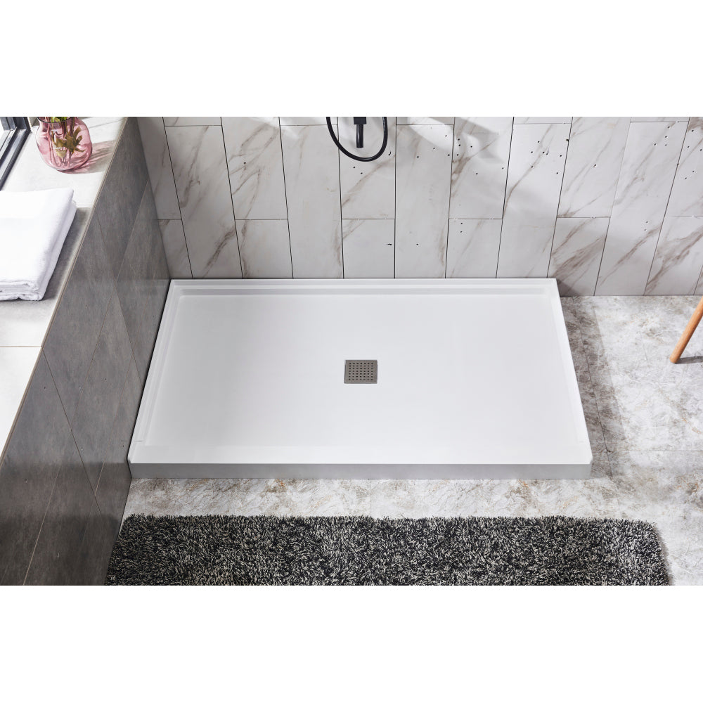 Glasstone shower base SMC solid white finish 6034