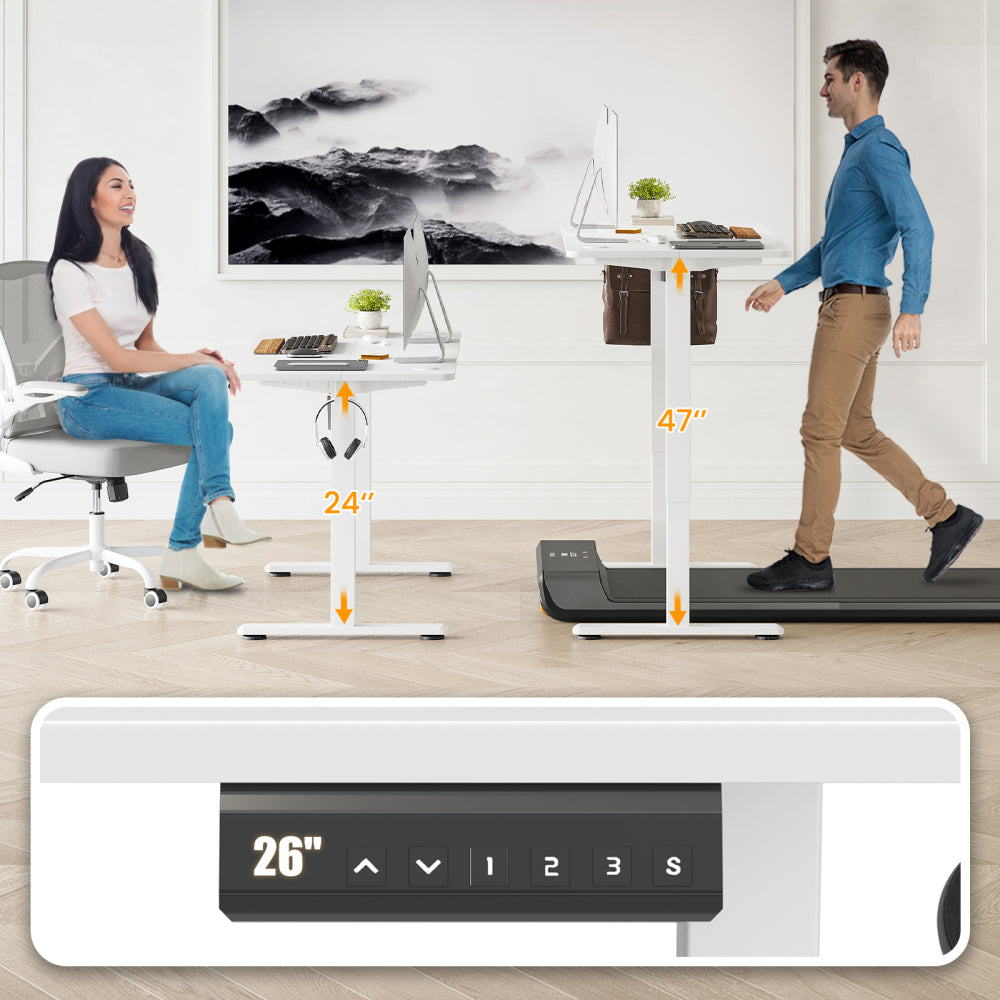 STARY Electric Standing Desk Adjustable Height Sit Stand Home Office Desk with Splice Board