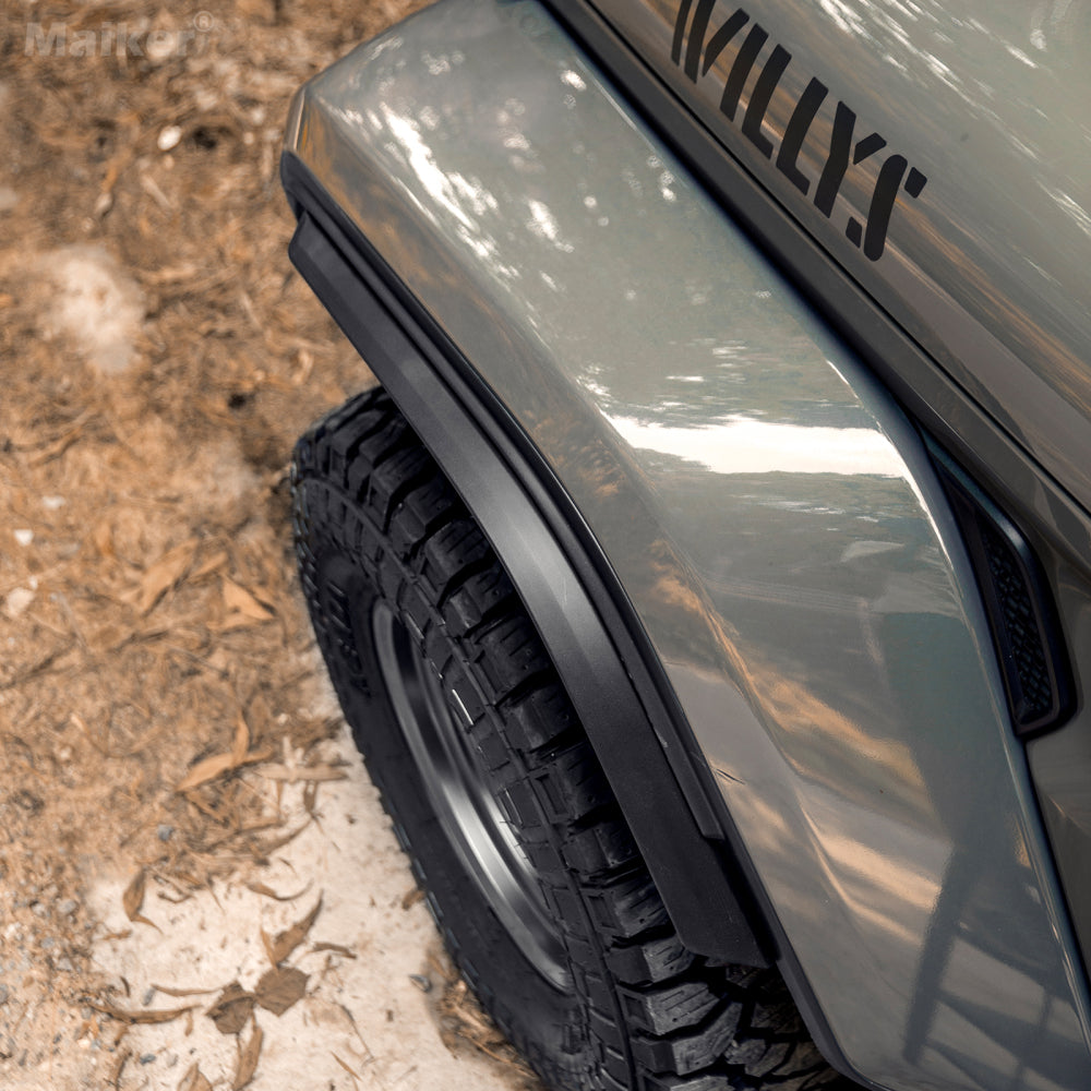 Front & Rear Fender Flares Compatible with 2018-2023 Jeep Wrangler JL & JLU Unlimited Sahara (Fit Original low Fender ,Not fit 4xe)