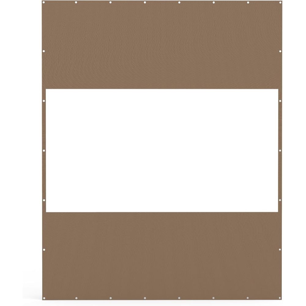 Heavy Duty Outdoor Clear Panel Curtain, 18 oz Waterproof PVC Polyester Curtain, Weather Resistant & Tearproof for Patios, Gazebos, Pergolas, Privacy Screen (10'H x 7'W, Gray)
