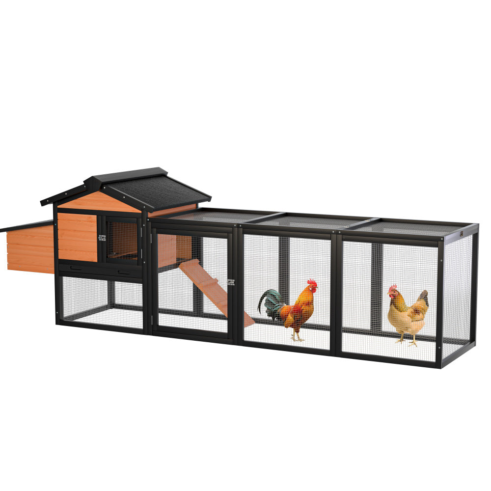 Wooden Chicken Coop, Large Outdoor Hen House with Nesting Box Poultry Cage, Rabbit Hutch Bunny Cage , Waterproof for Outdoor Backyard