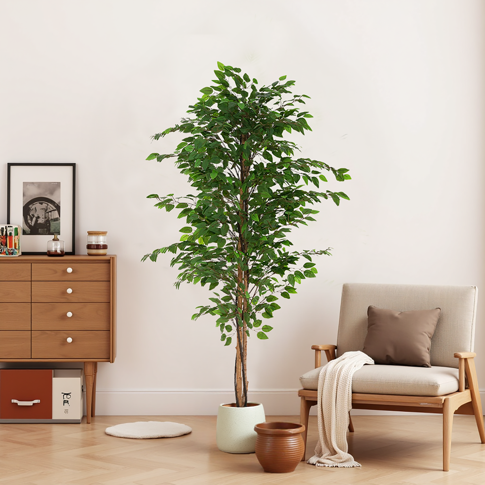 74" Artificial Ficus Tree With Pot