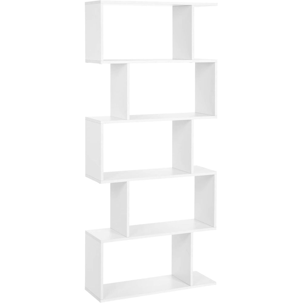 Five layer simple household white bookshelf