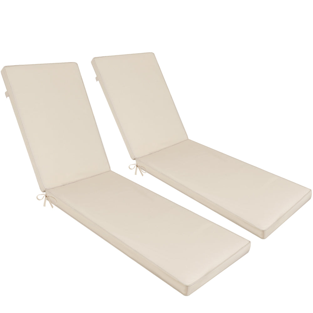 2PCS Set Outdoor Lounge Chair Cushion Replacement Patio Funiture Seat Cushion Chaise Lounge Cushion