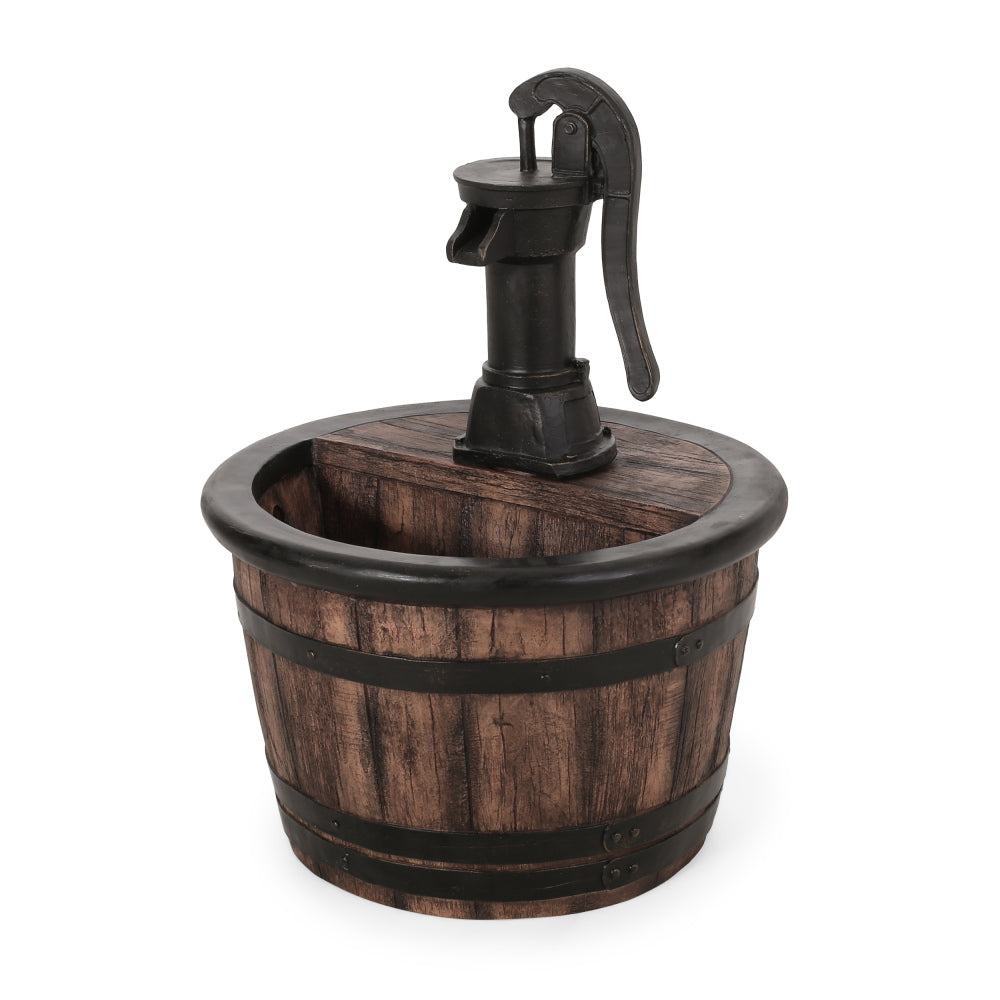 26.5" High Hand Crafted Weather Resistant Floor Fountain with Light