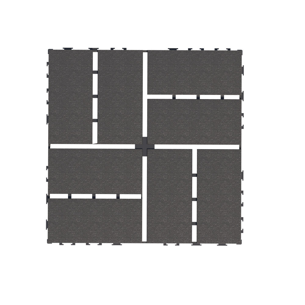 Plastic Interlocking Deck Tiles,44 Pack Patio Deck Tiles,12"x12" Square Waterproof Outdoor All Weather Use, Patio Decking Tiles for Poolside Balcony Backyard, Grey