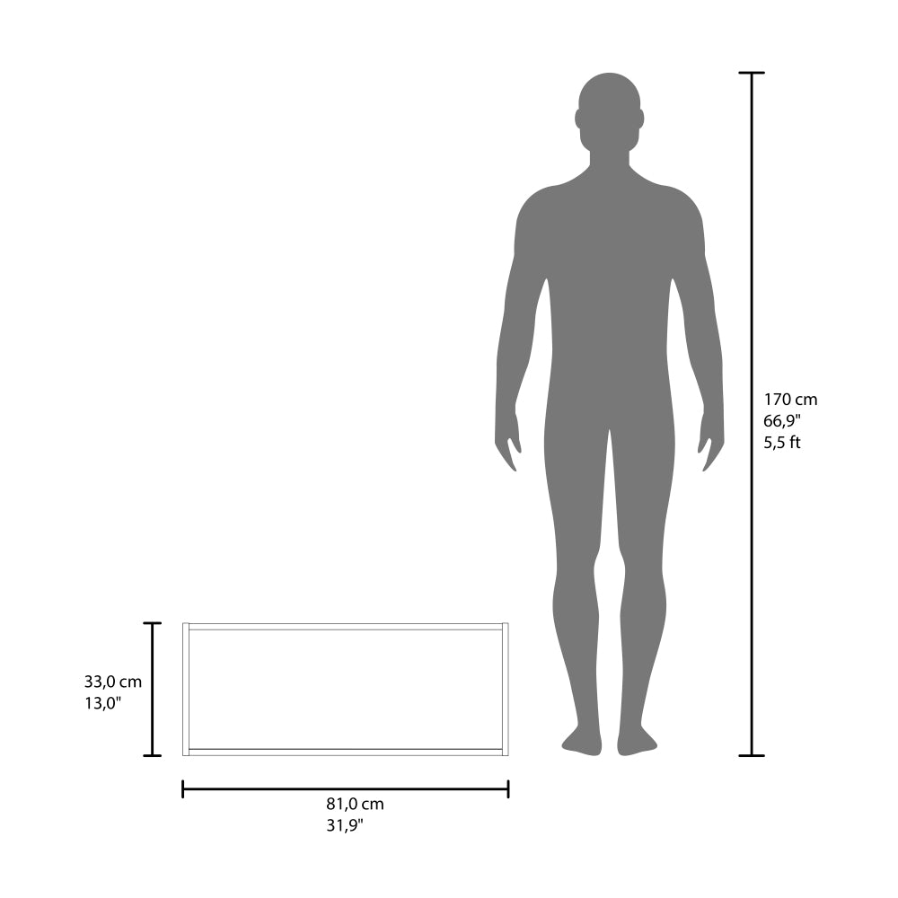Note 32"W x 13" H Wall Cabinet  with Sliding Doors , Wall Shelf, Storage Cabinet, Bedroom, Office, Living Room, Garage