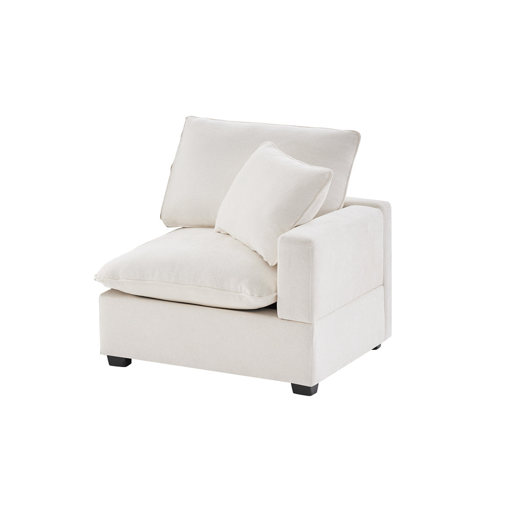 26*26" Ottoman Module for Modular Sectional Sofa,Wide Seat,Chenille,2 Colors