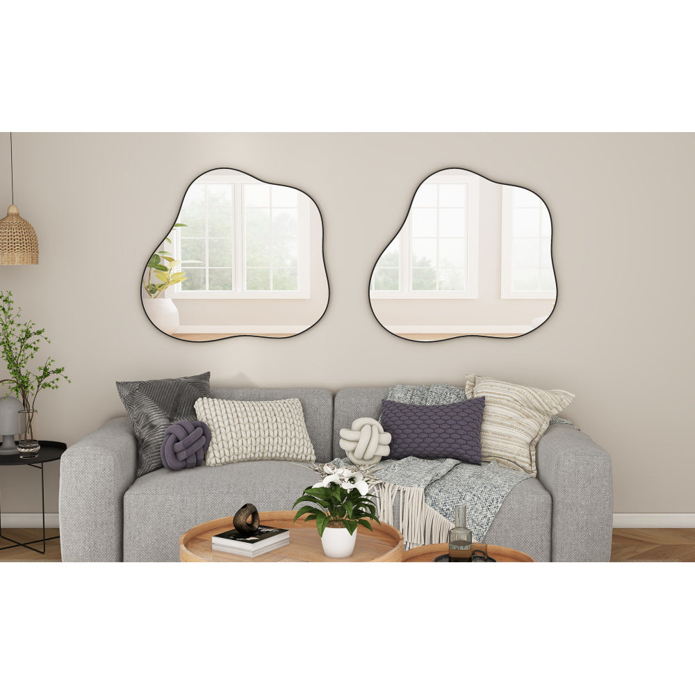 Cloud-Shaped Metal Accent Wall Mirror