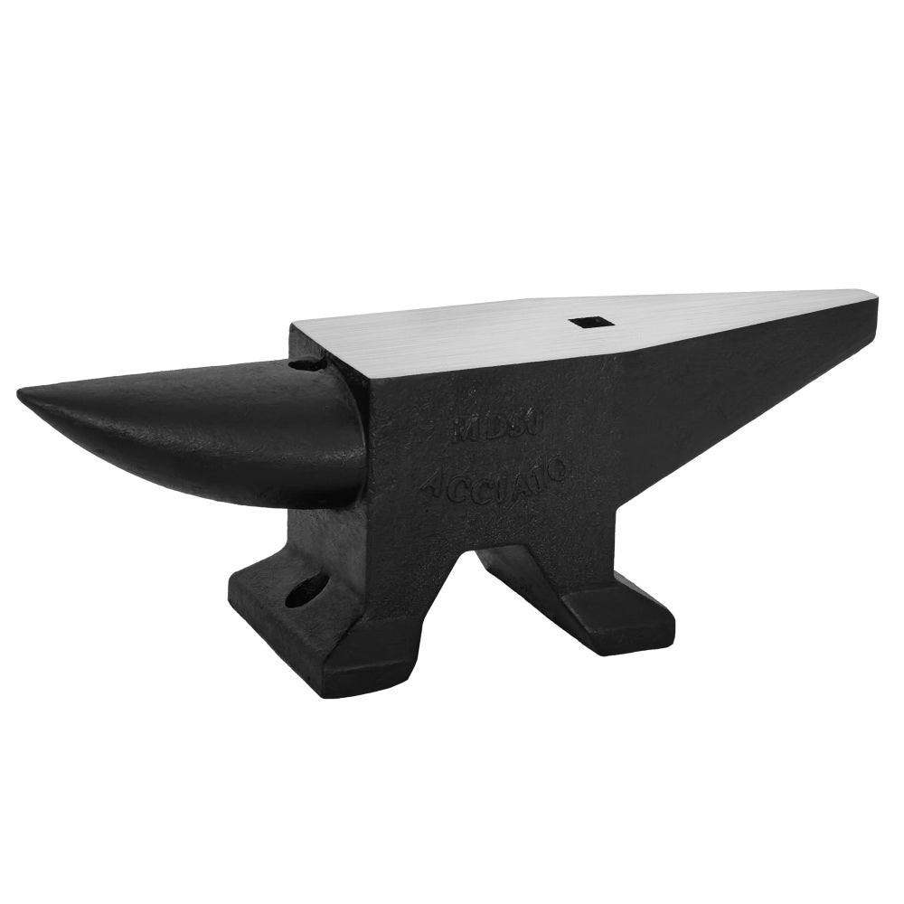 66Lbs Cast Steel Anvil, High Hardness Rugged Round Horn Anvil Blacksmith, Large Countertop and Stable Base, with Round and Square Hole, Metalsmith Tool for Bending and Shaping