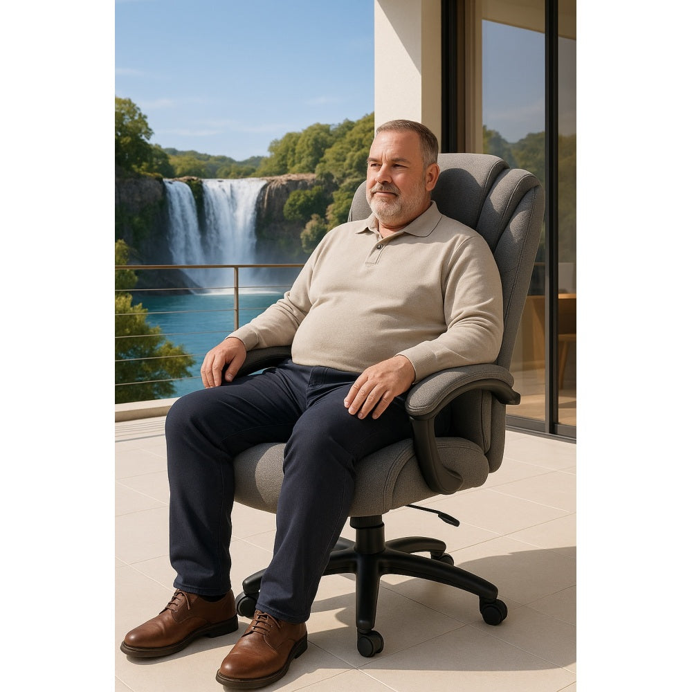 High backrest PU material office chair with adjustable height:9373H-PU