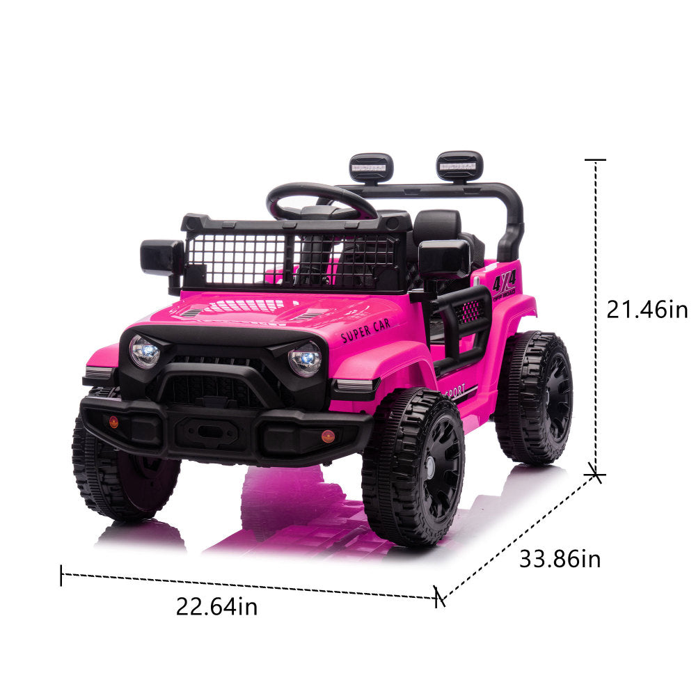 24V Kids Ride on Car W/Parents Control,Four-wheel suspension,2WD,Power display,Bluetooth,MP3,Music,LED headlight,Provide a speed of 1.86-3.11MPH For Kids Around 3 years old.