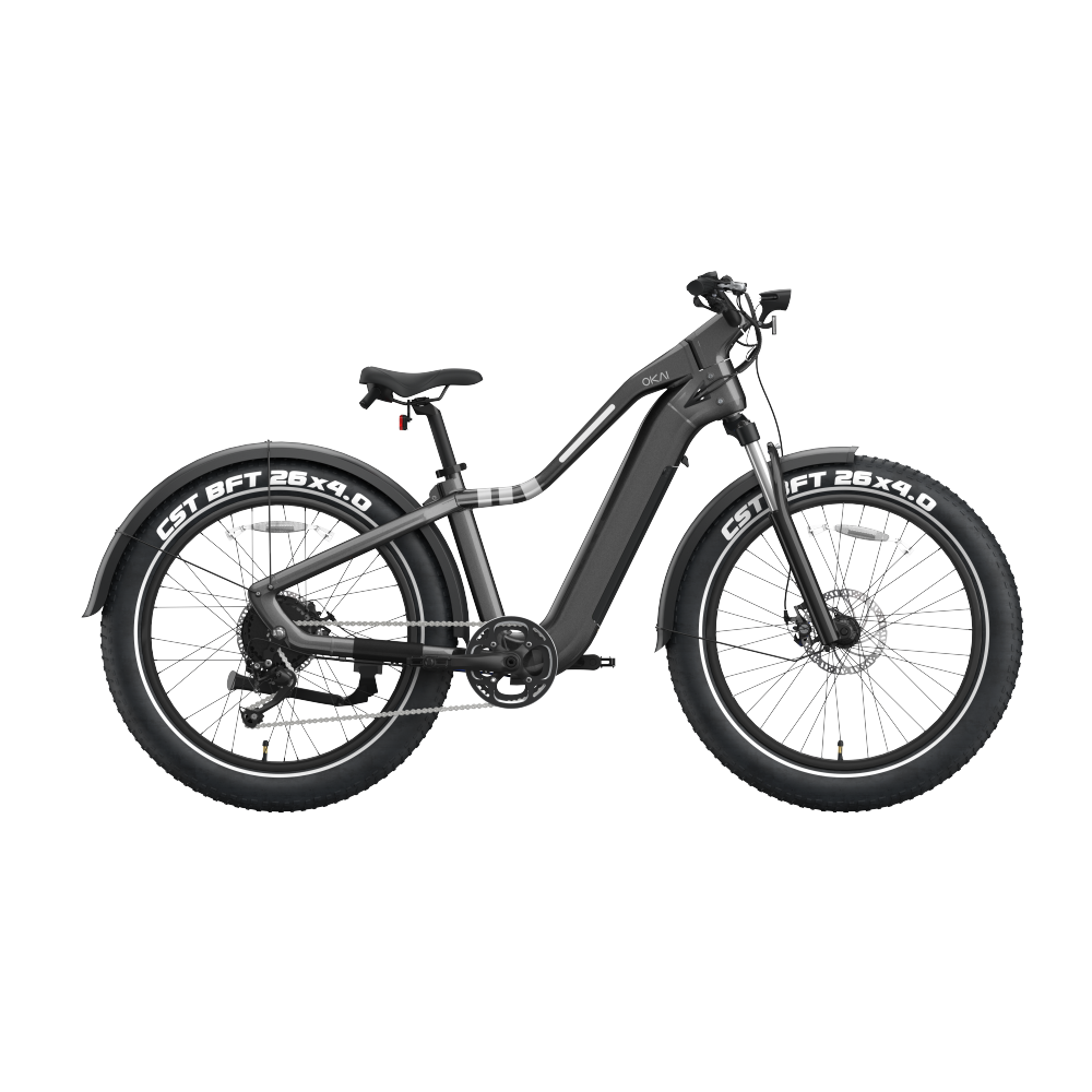 26" Step Over Electric Mountain Bike - Black
