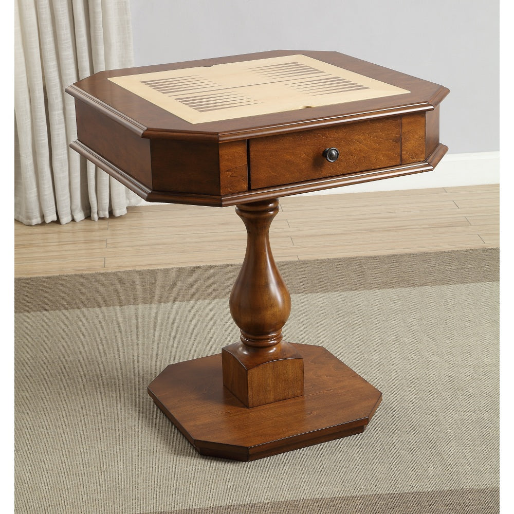 Bishop Cherry Finish Reversible Chess Checker Game Table w/Game Tray (Chess Fingures Not Included)