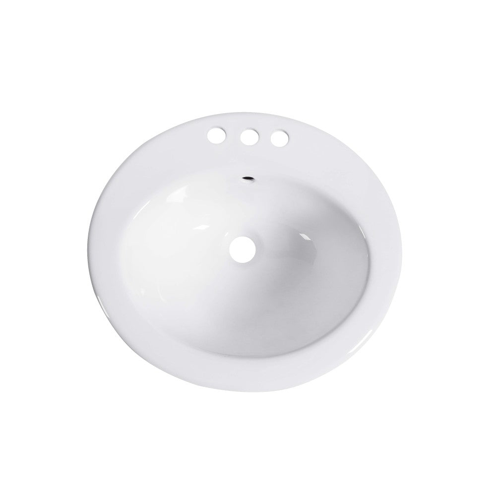 DAX  Ceramic Single Bowl Top Mount Bathroom Basin