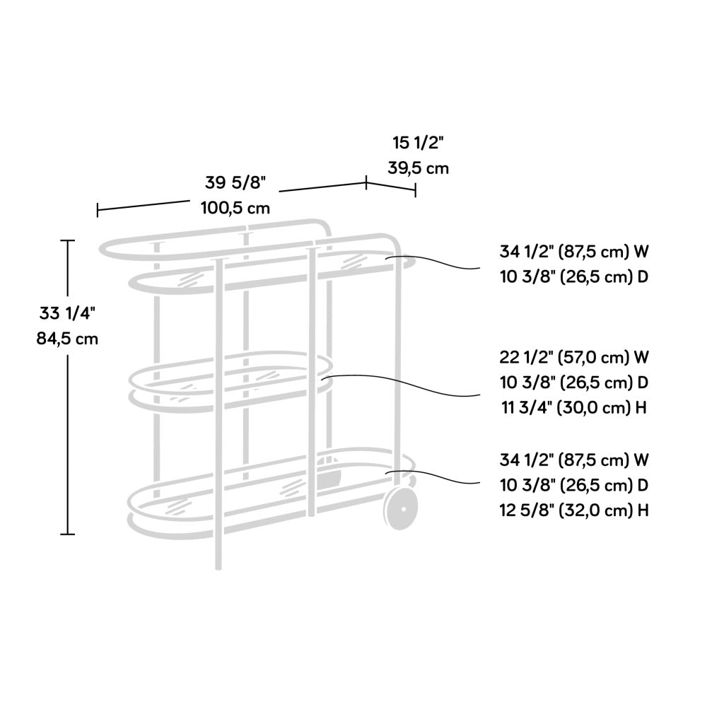 Bar Cart, Black finish