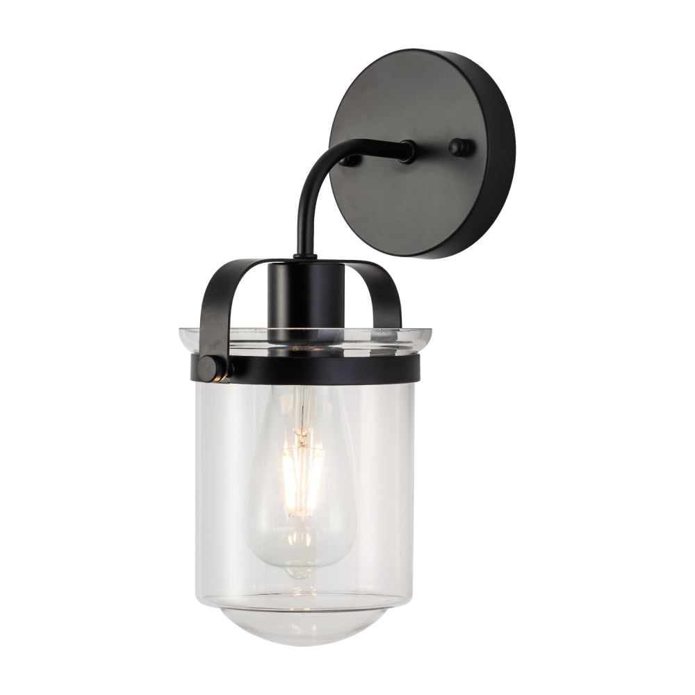 2-Light with Clear Glass Shade, Modern Sconce, Industrial Indoor  Light Fixture for Bathroom Living Room Bedroom Over Kitchen Sink, E26 Socket, [No Bulb]