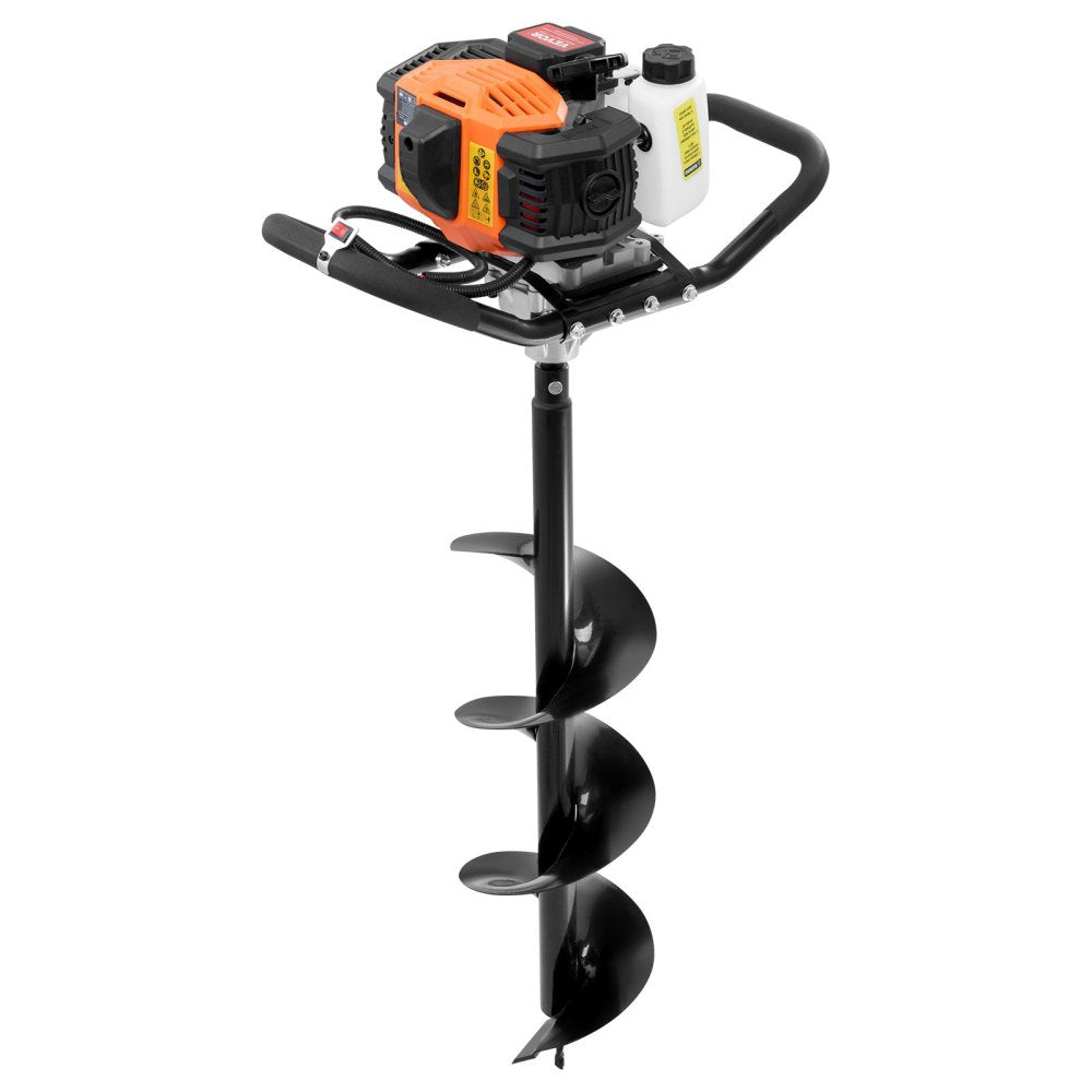 Gas Post Hole Digger 52CC 1450W with 8 Drill Bits & 1 Extension Rod