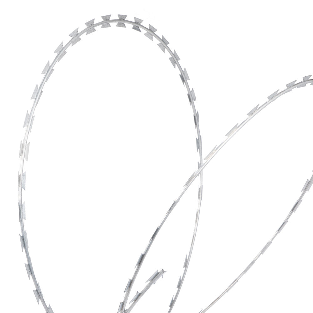 Razor Wires Razor Barbed Wire 246ft,5 Coils 49 ft Razor Wire Fencing Razor Fence Non-Rusting Razor Ribbon Barbed Wire Razor Wire Fence Rolls Razor Useful Protection for Garden