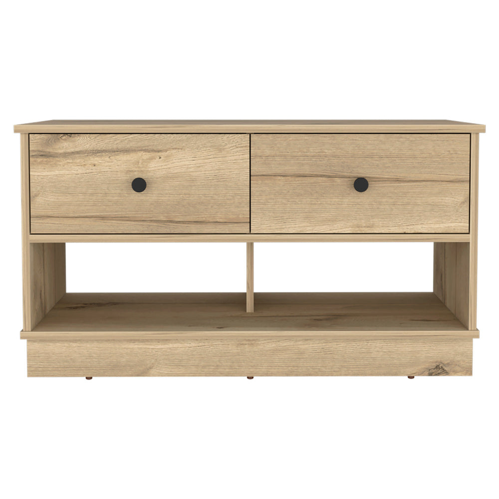Tulip Storage Bench, Two Drawers, Two Shelves