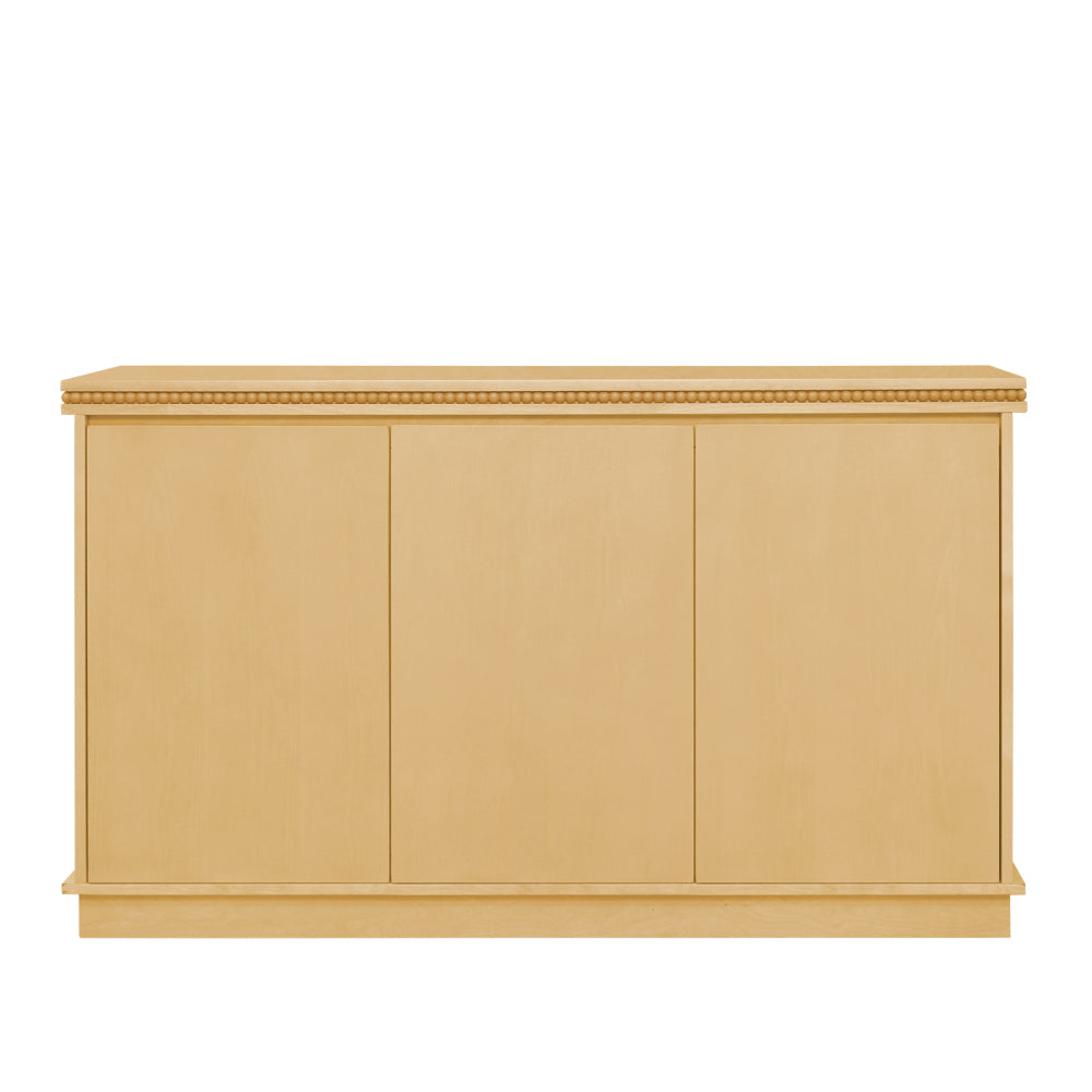 Classic Wooden Sideboard with Beaded Trim – Elegant Storage Cabinet for Dining or Living Room