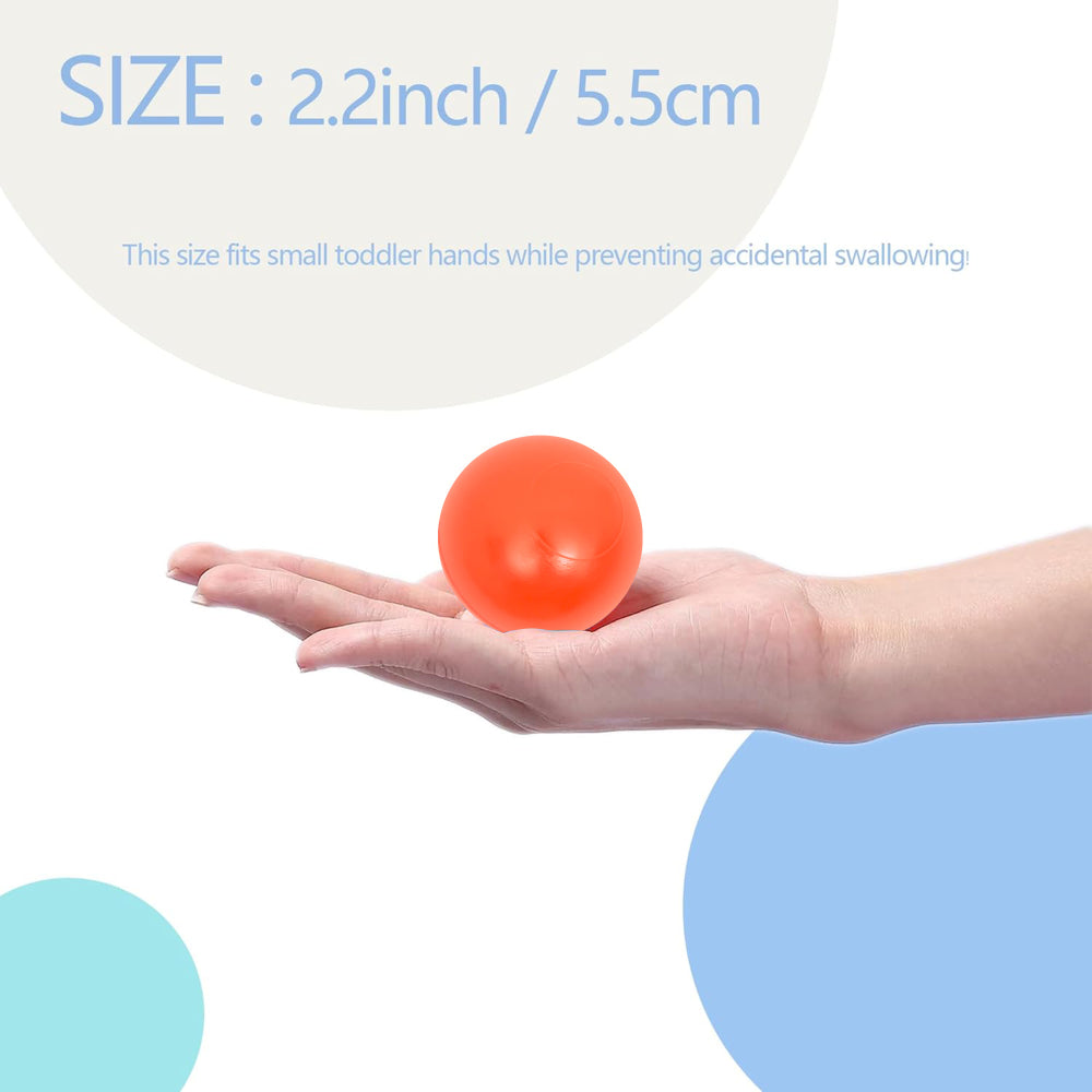 Ball Pit Balls 500 Count for Kids, Colorful Phthalate Free BPA Free Baby Toddler Play Balls for Kids Toddlers - Safe, Crushproof, Lightweight, Durable Spheres-Rainbow