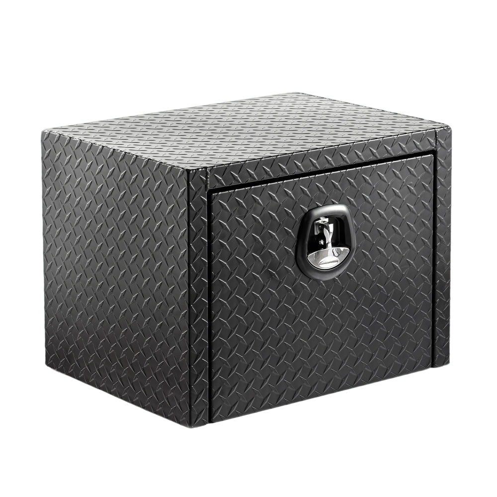 24 inch aluminum underbody truck tool box heavy duty underbed toolbox tool storage organizer chest  waterproof  diamond thread plate  ideal for pickup truck ATV RV trailer