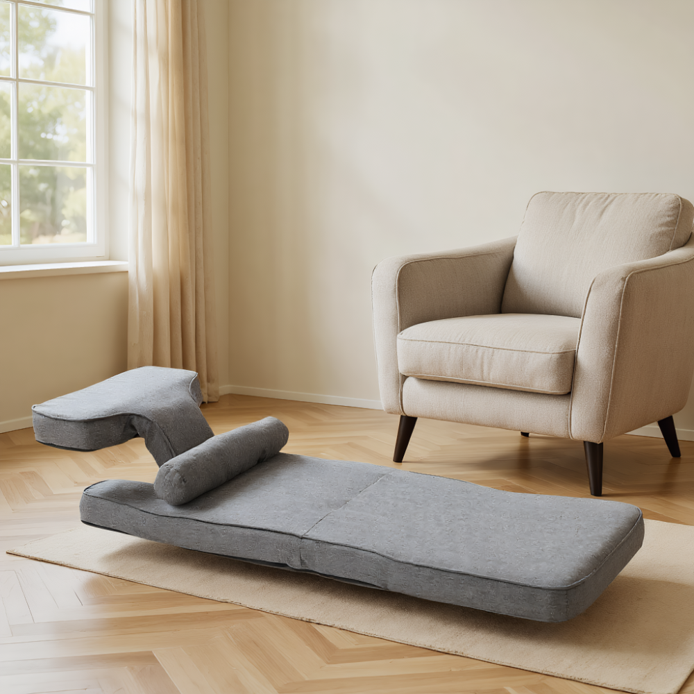 Folding Sofa Bed, Convertible Sleeper Chair Bed with table, Gaming Floor Chair with 5-Position Adjustable Back Support,Small Comfy Couch for Bedroom Small Space,Apartment Dorm,Gift for Mother's day