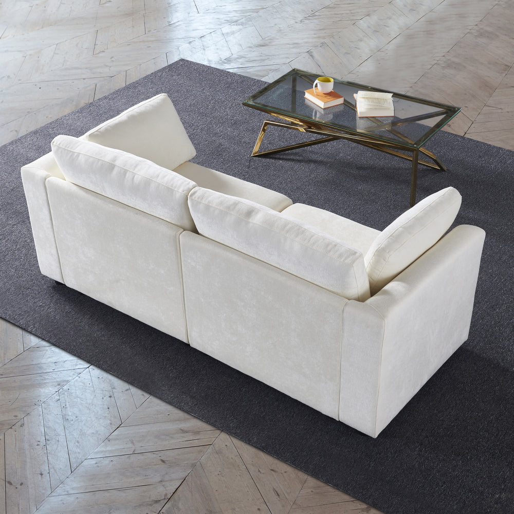 modular sofa whiten chenille fabric,  simple and grand, the seat and back is very soft. this is also a KNOCK DOWN sofa
